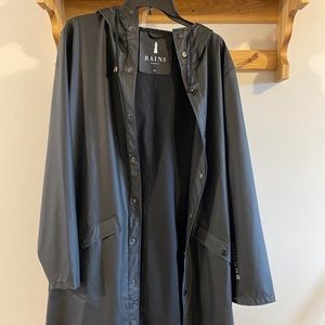 RAINS raincoat black womens small/medium